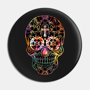 Funny Mexican Sugar Skull cross Pin
