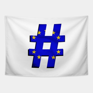 Hashtag Flag - EU - design 1 Tapestry