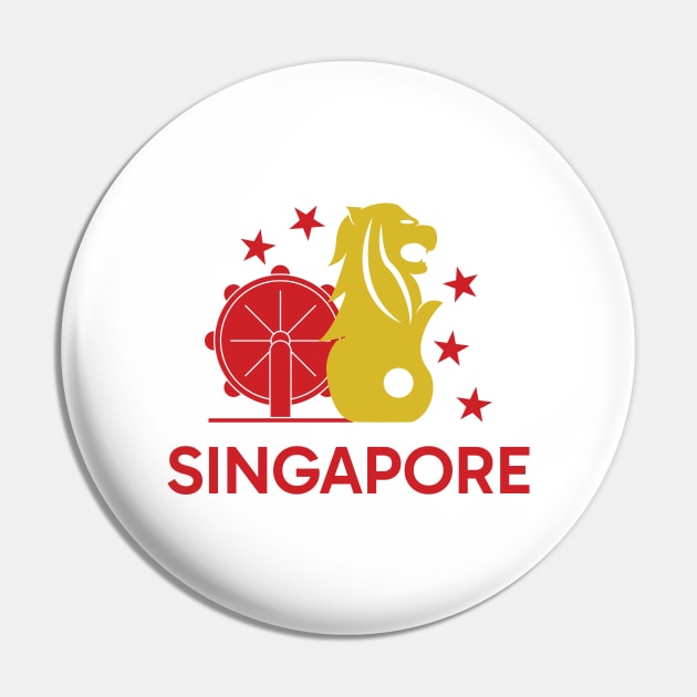 Singapore National Symbol Pin by kindacoolbutnotreally