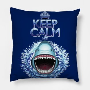 Keep Calm and...Shark Jaws Attack! Pillow