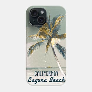 Laguna Beach California Vintage style poster Art Most Beautiful Beaches on Earth Phone Case