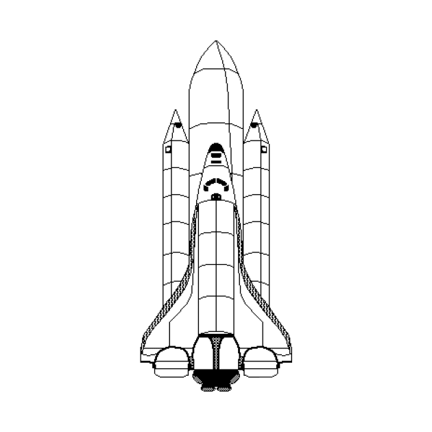 Pixel Art: Space Shuttle by probadger