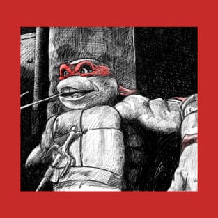 Teenage Mutant Ninja Turtles - Raphael B&W T-Shirt