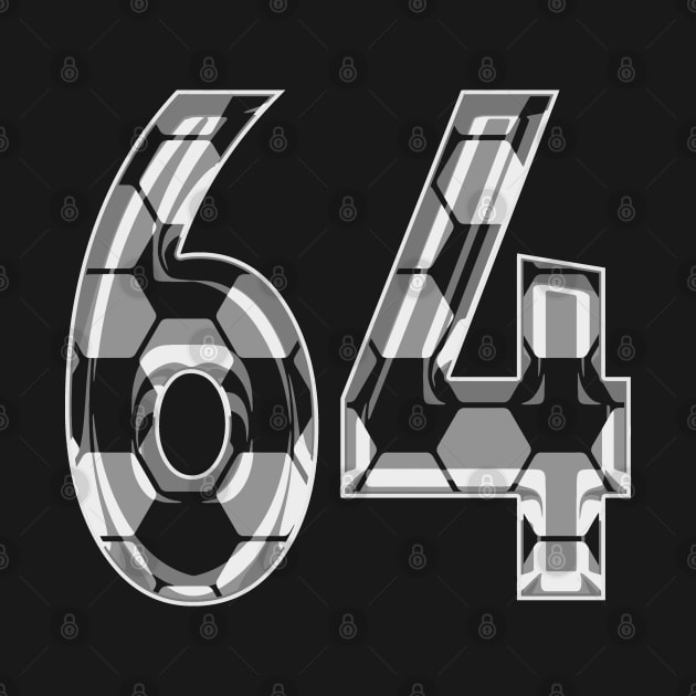 Soccer Number 64 Soccer Jersey #64 Soccer Mom Player Fan by TeeCreations