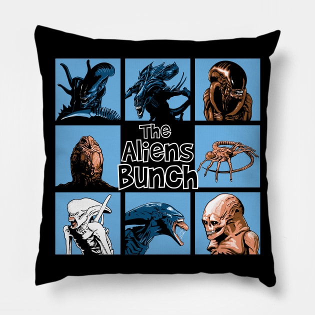 The Aliens Bunch Pillow by BER