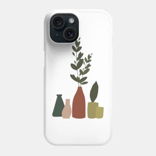 Abstract plants and pots Phone Case