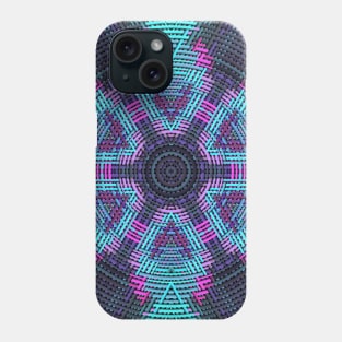 Weave Mandala Blue Pink and Purple Phone Case