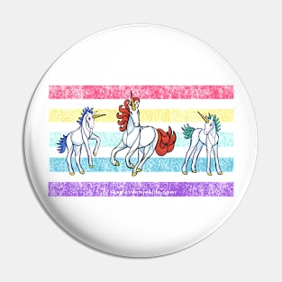 Rainbow Unicorn Trio — Dancing Uniquorns Illustration series Pin