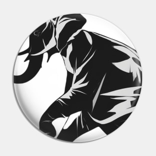 Elephant Shadow Silhouette Anime Style Collection No. 123 Pin