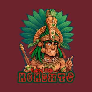 Stoner Aztec God #7 - HAPPY HIGH MOMENTS T-Shirt