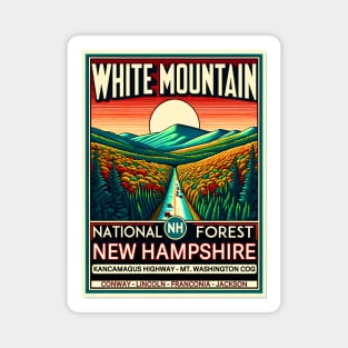 White Mountain National Forest New Hampshire Conway Lincoln Franconia Jackson NH Magnet