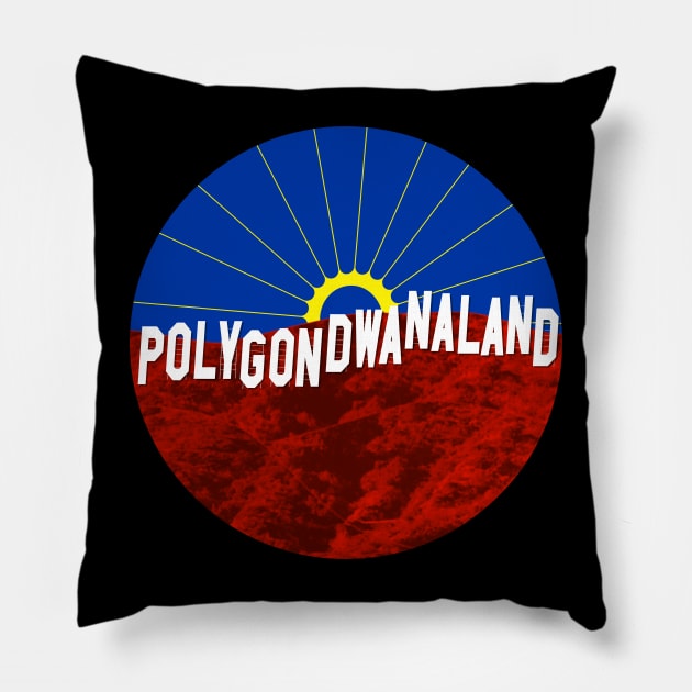 King Gizzard and the Lizard Wizard Polygondwanaland Hollywood sign Pillow by skauff