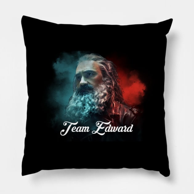 team Edward Teach Pillow by peabo_mr