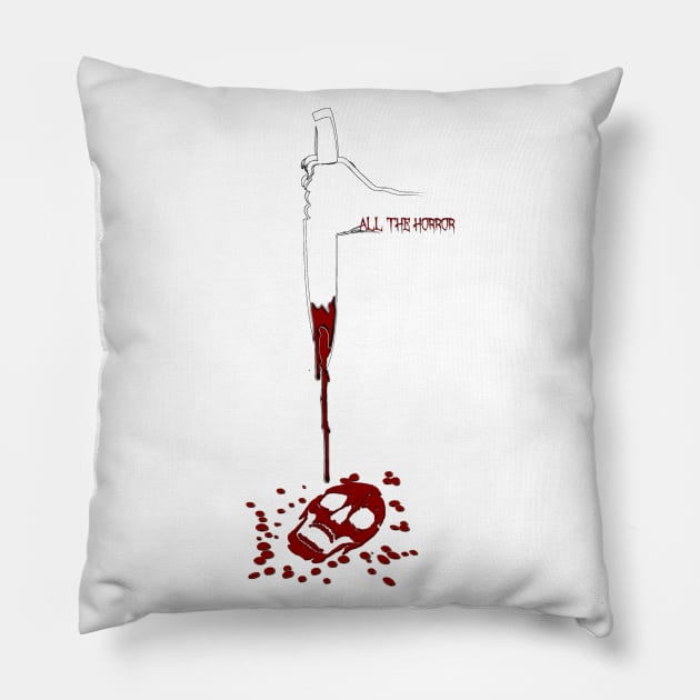 All The Horror - Knife Logo Pillow by All The Horror