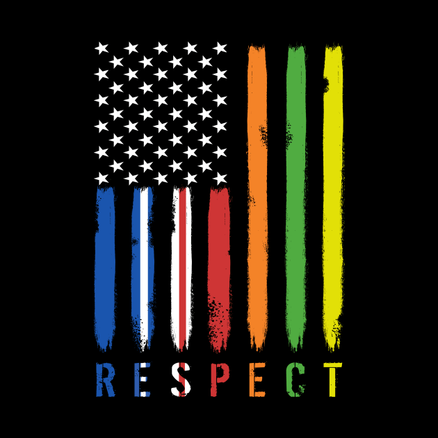 RESPECT Workers American Flag by pa2rok