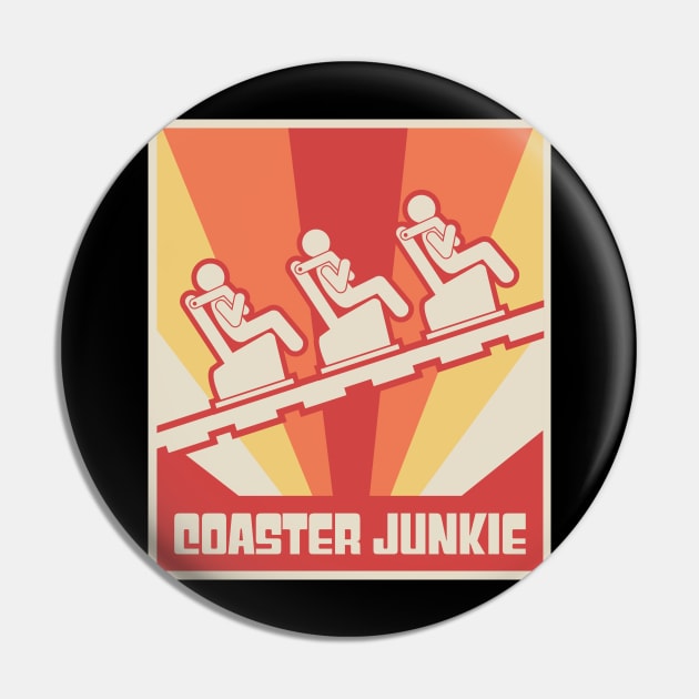 Roller Coaster Theme Park Thrill Ride Pin by MeatMan