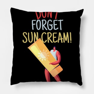 Don't Forget Sun Cream, Uv Awareness, Uv Safety Pillow