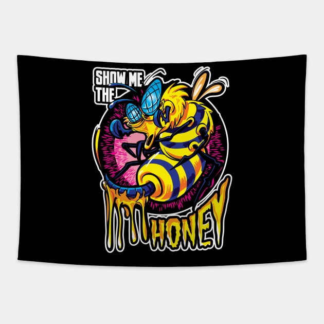 Show Me The Honey Killer Bee Tapestry by eShirtLabs