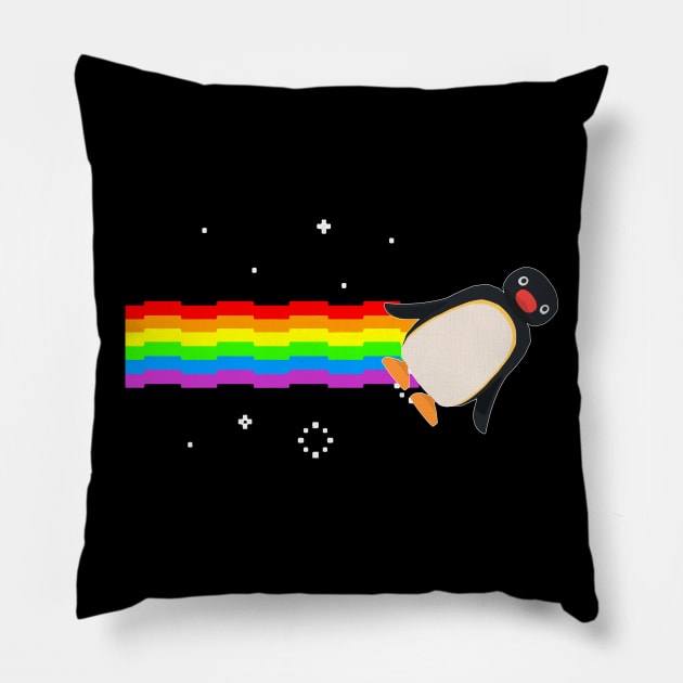 Pingu Nyan Cat Pillow by Nova5