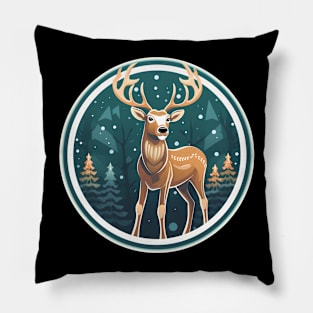 Deer in Ornament, Love Deers Pillow