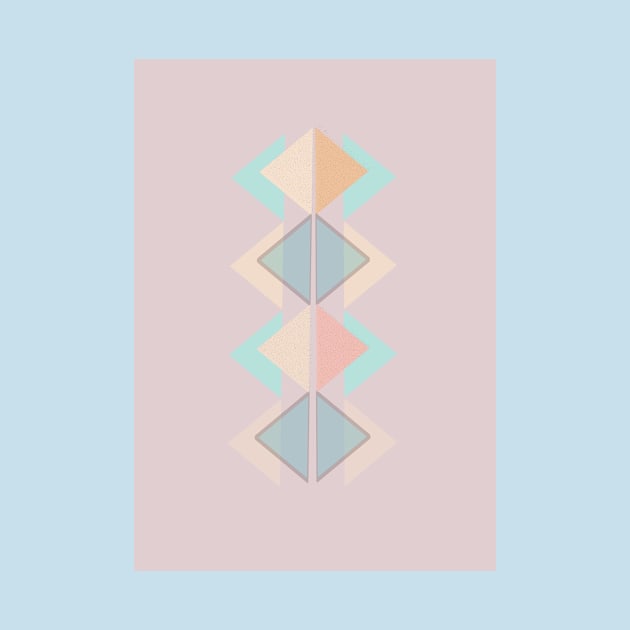 Marshmallow Soft Pastel Geometric Design in Warm Colours by ImaginativeDesigns