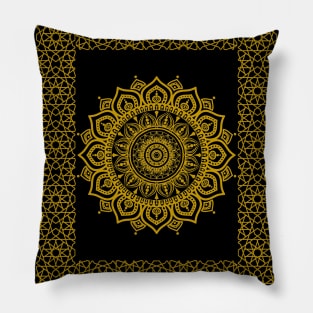 Golden pattern Moroccan Pillow