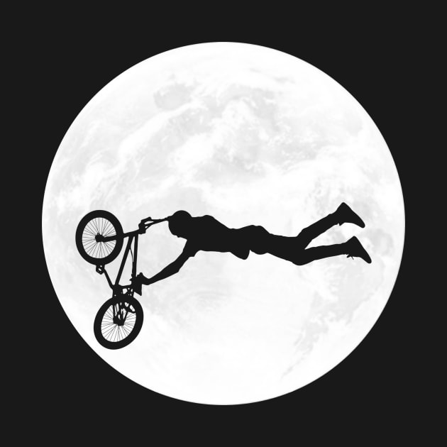 Cyclist Shadow in Full Moon by ChapDemo