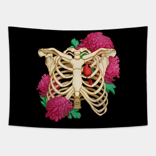 Cardinal and Ribcage Tapestry