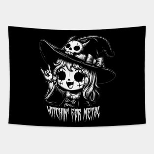 Metalhead Witch: Metal Magic Unleashed Tapestry