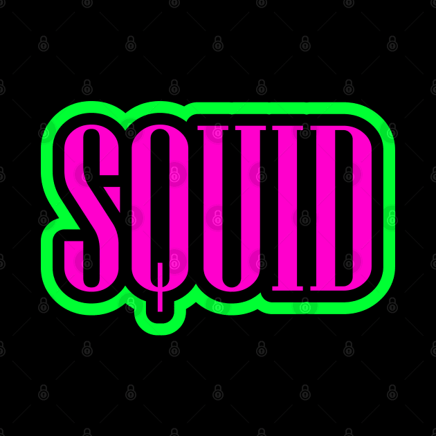 Neon Squid by Jokertoons