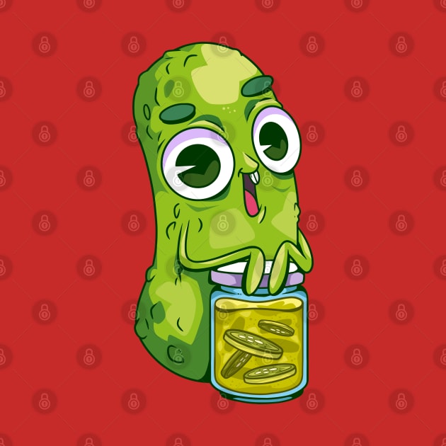 Pickle Cartoon Illustration by Mako Design 