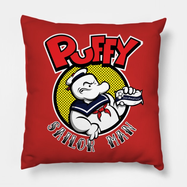 Puffy the Sailor Man Pillow by irkedorc
