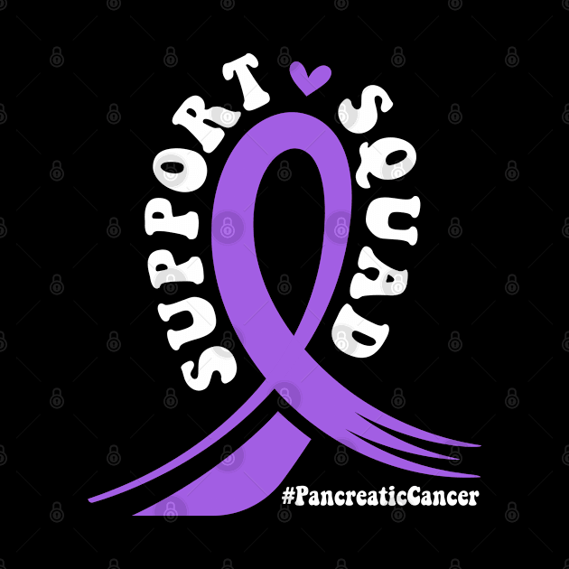 Pancreatic Cancer Ribbon Support Squad by TShirtHook