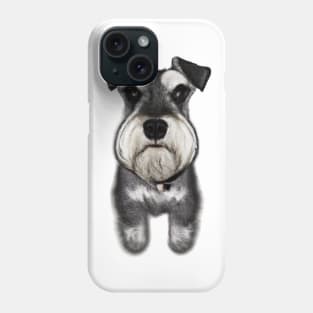 Cute Miniature Schnauzer Drawing Phone Case