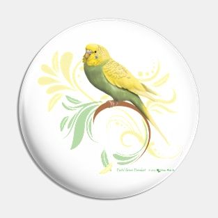 Pastel Green Parakeet Pin