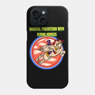 Magical projection with flying horses - gift ideas Phone Case