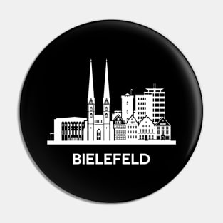 Bielefeld Skyline, white Pin