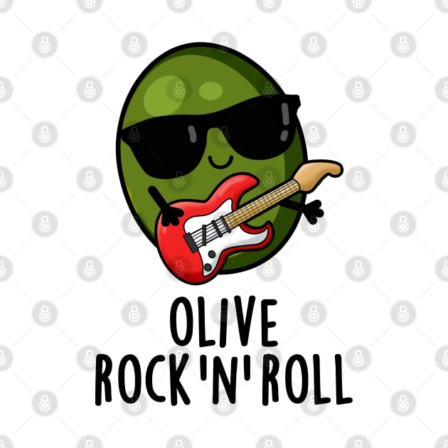 Olive Rock And Roll Cute Rocker Olive Pun by punnybone