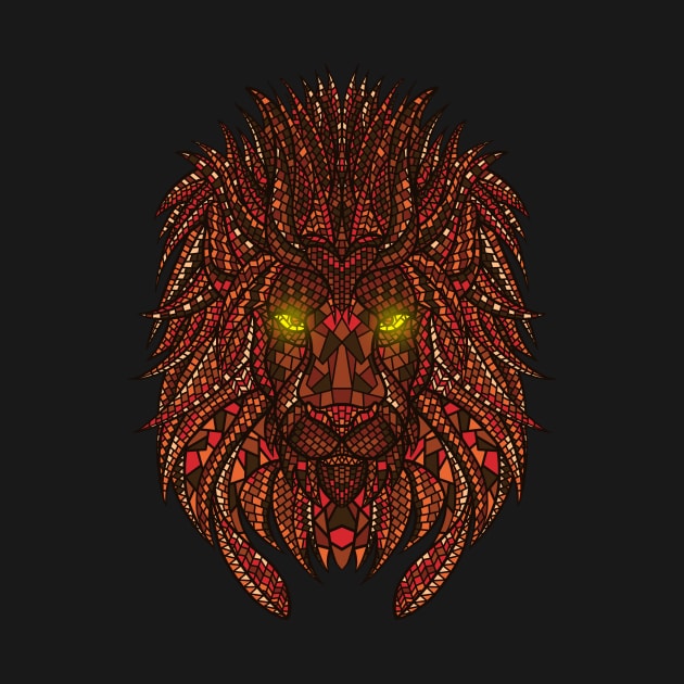 Lion Mosaic by GODZILLARGE