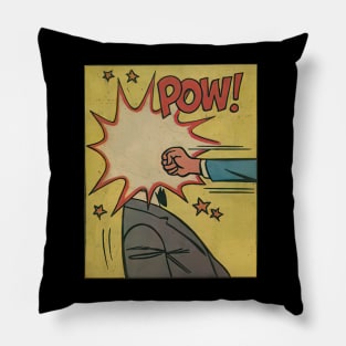 Vintage comic punch in the face Pillow