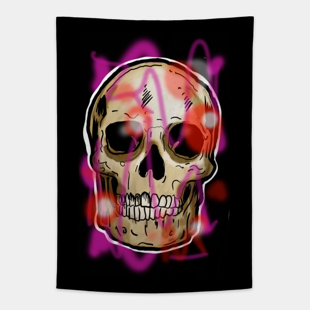 Disco skull Tapestry by silentrob668