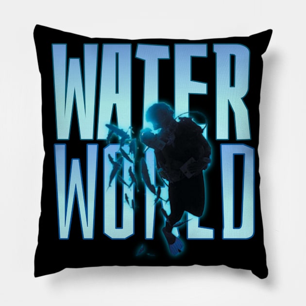 Scuba diving t-shirt designs Pillow by Coreoceanart