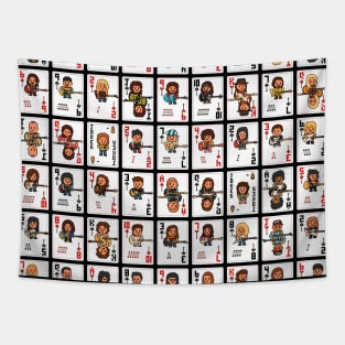 Set of All 54 Pixelrockstars Playing Cards Tapestry