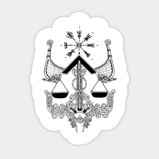 Tyr, Norse God of War, Law and Justice - White Sticker for Sale