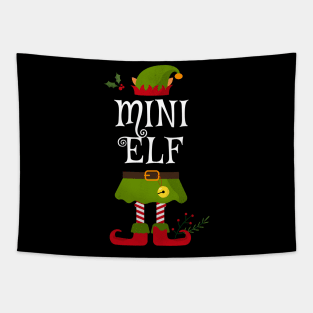 Mini Elf Shirt , Family Matching Group Christmas Shirt, Matching T Shirt for Family, Family Reunion Shirts Tapestry