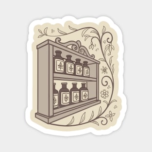 Vintage Potion Shelf Magnet