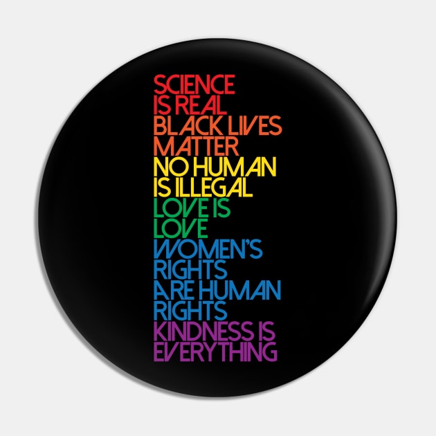 Science is Real Black Lives Matter Pin by Bobtees