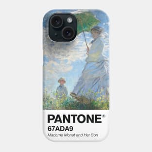 PANTONE MONET -  Claude Monet's Madame Monet and Her Son (1875) by Claude Monet Portrait Phone Case