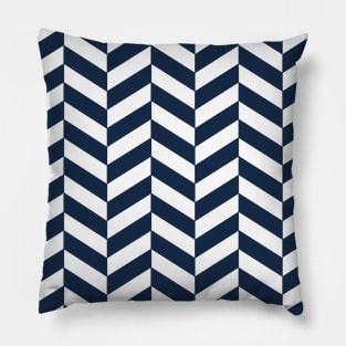 Herringbone Pattern - Navy Pillow