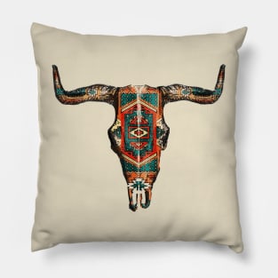 Copy of Vintage Aztec Indian Pattern Bull Skull Cowgirl design Pillow